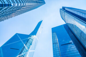 business skyscraper building in hong kong city
