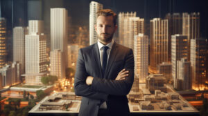 medium shot man working as real estate agent